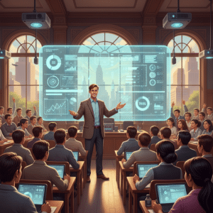 Intentional Leap Consulting image of consultant teaching at a college campus